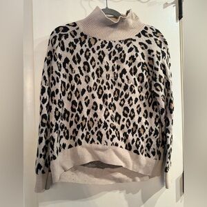 Loft Leopard Print Turtleneck Sweater